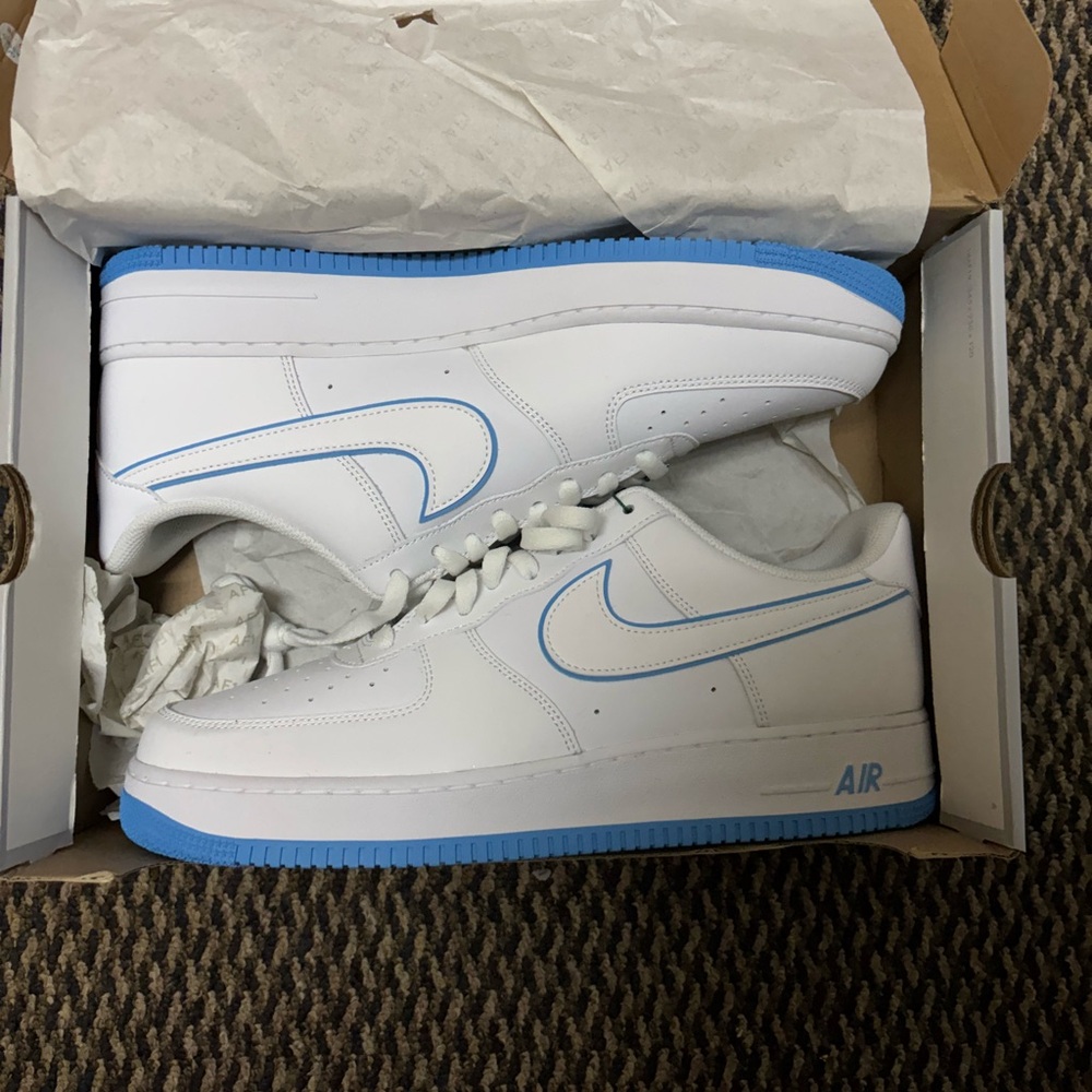 Nike Air Force 1 '07 White and University Blue